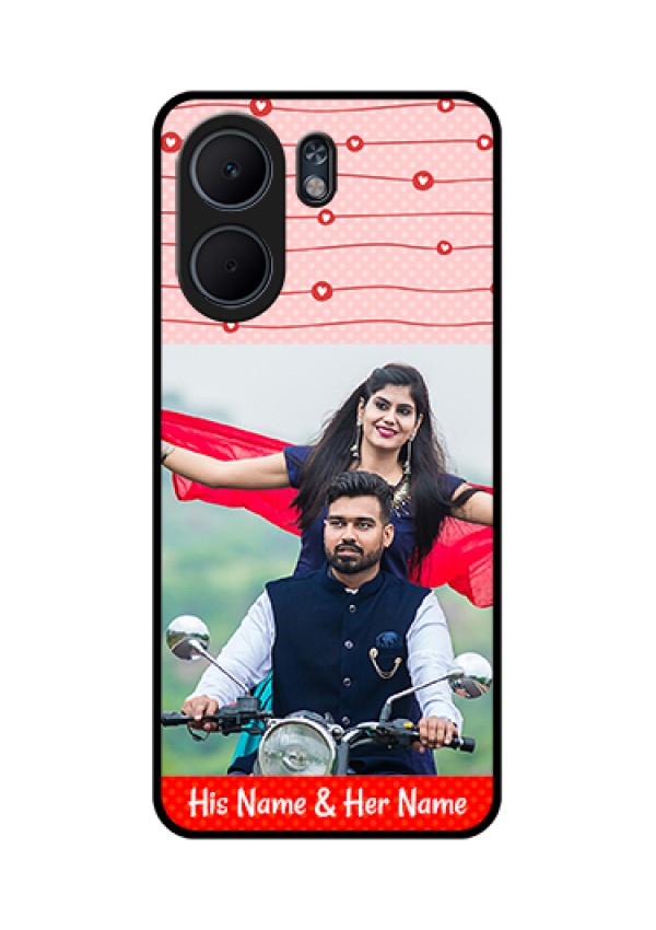 Oppo A5x 4G Custom Glass Phone Case - Red Pattern Case Design