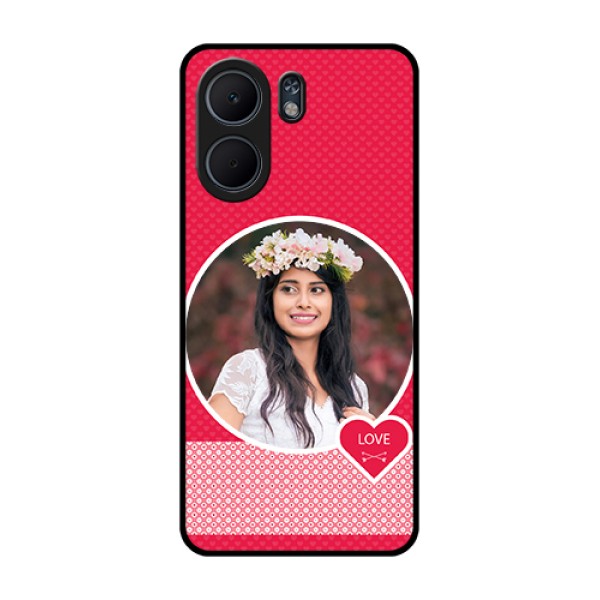 Oppo A5x 4G Custom Glass Phone Case - Pink Color Pattern Design