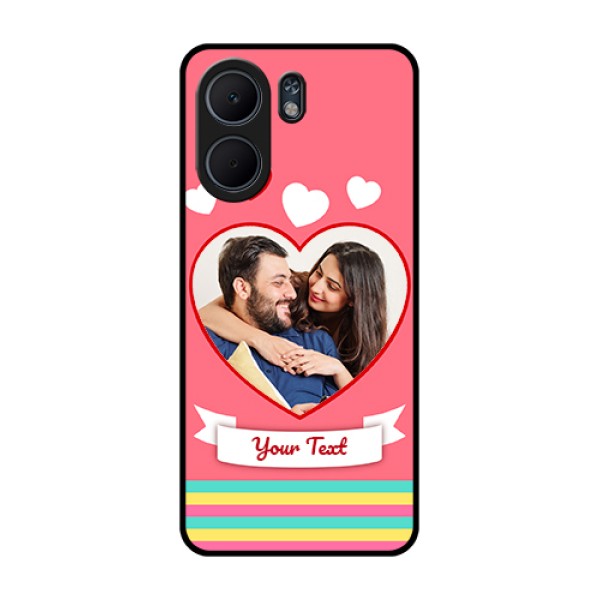 Oppo A5x 4G Custom Glass Phone Case - Love Shapes Doodle Design