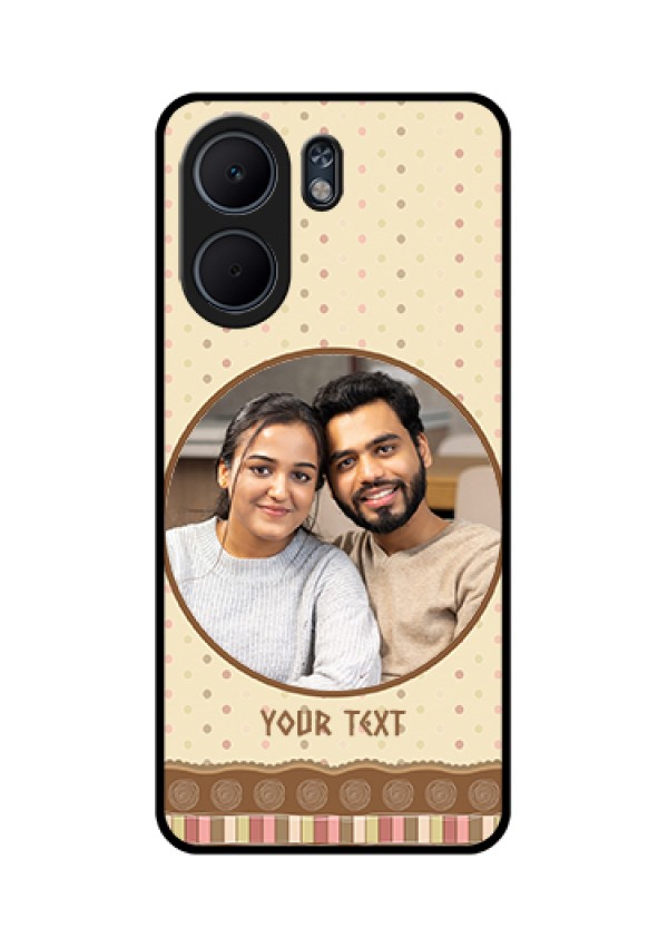 Oppo A5x 4G Custom Glass Phone Case - Brown Dotted Mobile Case Design