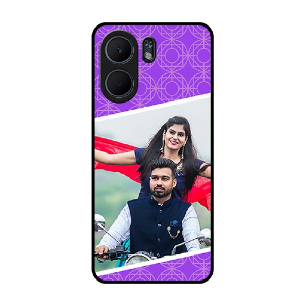 Oppo A5x 4G Custom Glass Phone Case - Violet Color Pattern Design