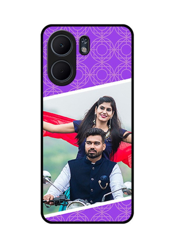 Oppo A5x 4G Custom Glass Phone Case - Violet Color Pattern Design