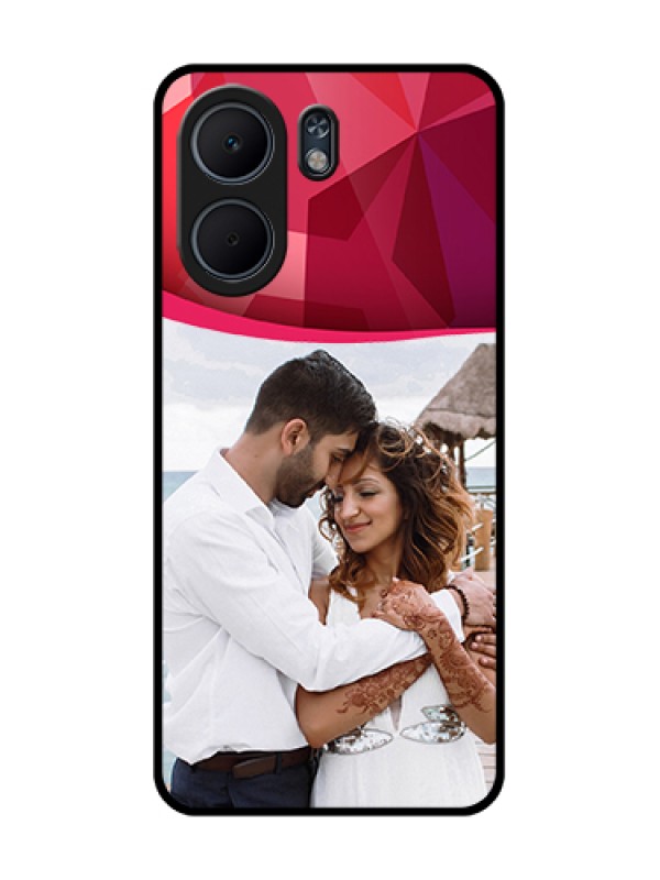 Custom Oppo A5x 4G Custom Glass Phone Case - Red Abstract Design