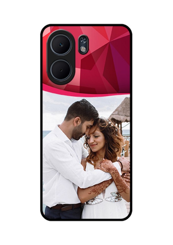 Oppo A5x 4G Custom Glass Phone Case - Red Abstract Design