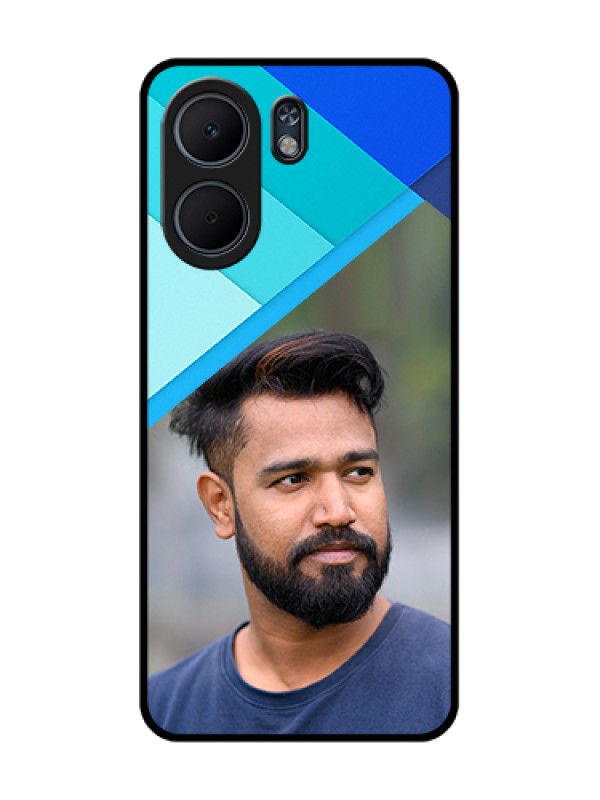 Custom Oppo A5x 4G Custom Glass Phone Case - Blue Pattern Design