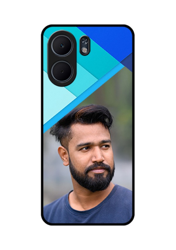 Oppo A5x 4G Custom Glass Phone Case - Blue Pattern Design