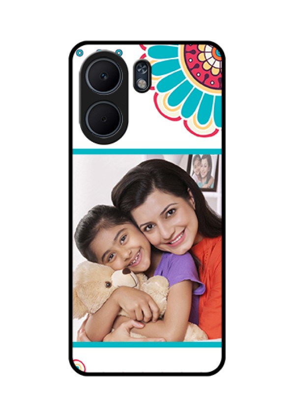 Oppo A5x 4G Custom Glass Phone Case - Flower Design