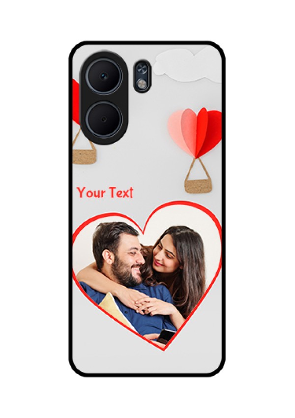 Oppo A5x 4G Custom Glass Phone Case - Parachute Love Design