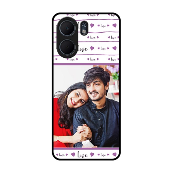 Oppo A5x 4G Custom Glass Phone Case - Couples Heart Design