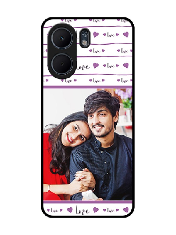 Custom Oppo A5x 4G Custom Glass Phone Case - Couples Heart Design