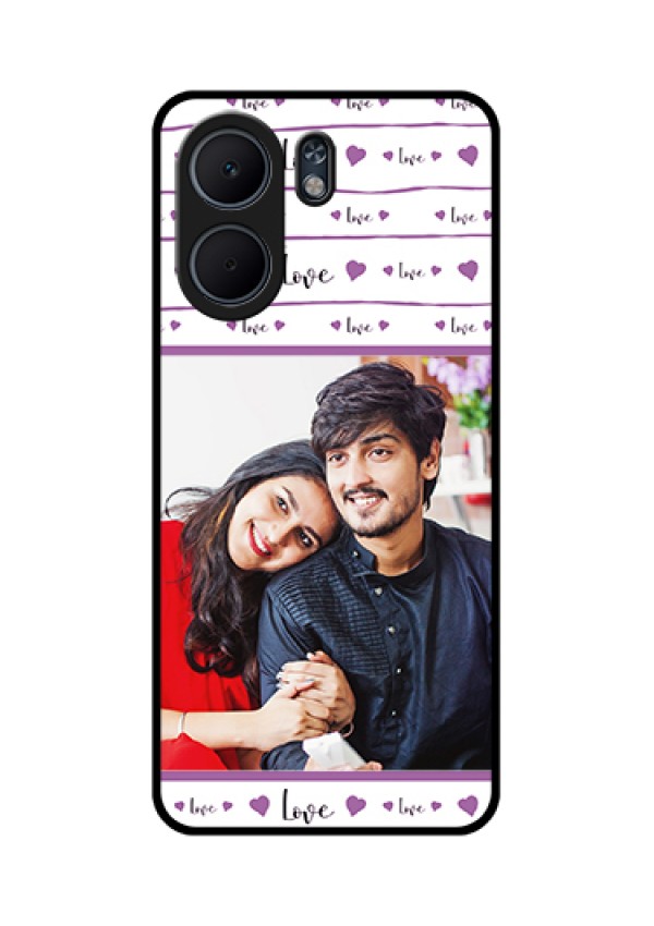 Oppo A5x 4G Custom Glass Phone Case - Couples Heart Design