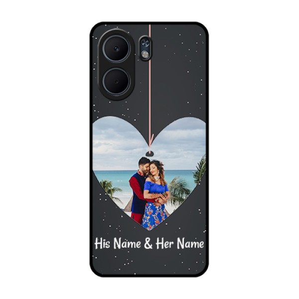 Oppo A5x 4G Custom Glass Phone Case - Hanging Heart Design