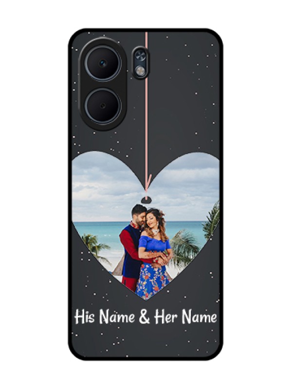 Custom Oppo A5x 4G Custom Glass Phone Case - Hanging Heart Design