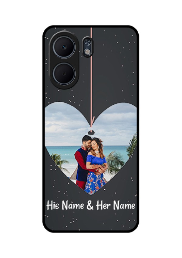 Oppo A5x 4G Custom Glass Phone Case - Hanging Heart Design