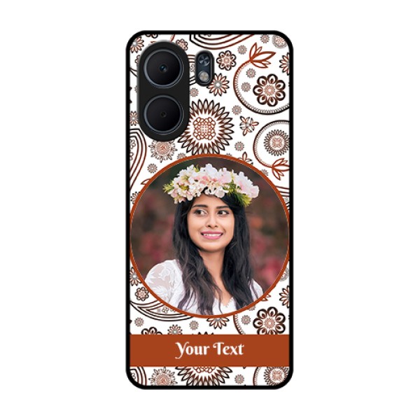 Oppo A5x 4G Custom Glass Phone Case - Abstract Flower Design