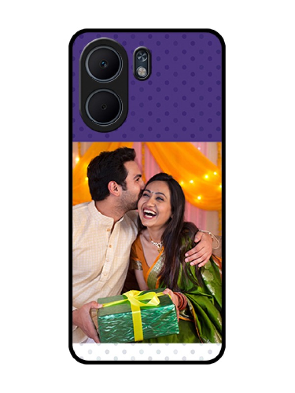 Custom Oppo A5x 4G Custom Glass Phone Case - Violet Colored Pattern Design