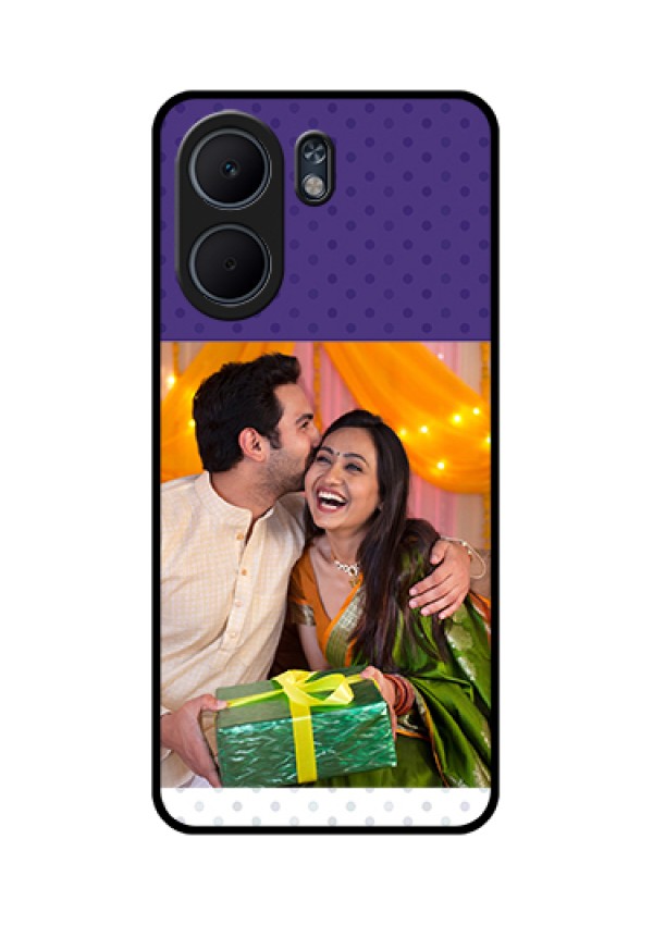 Oppo A5x 4G Custom Glass Phone Case - Violet Colored Pattern Design