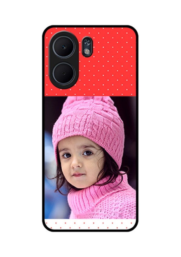 Oppo A5x 4G Custom Glass Phone Case - Red Pattern Design
