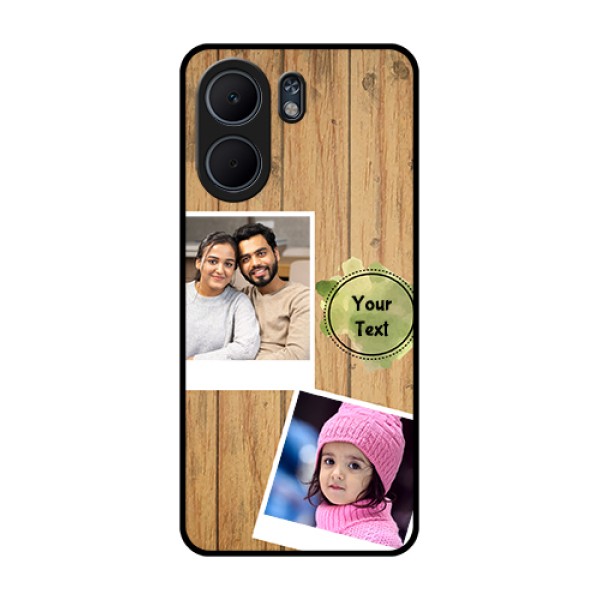 Oppo A5x 4G Custom Glass Phone Case - Wooden Texture Design