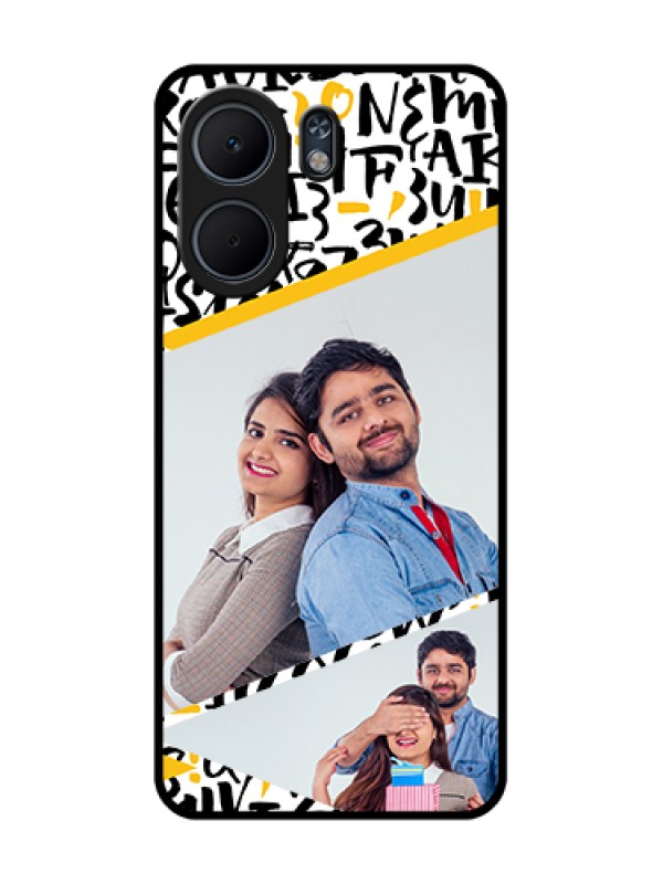 Custom Oppo A5x 4G Custom Glass Phone Case - Letters Pattern Design