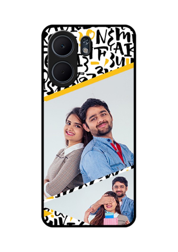 Oppo A5x 4G Custom Glass Phone Case - Letters Pattern Design