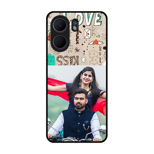 Oppo A5x 4G Custom Glass Phone Case - Love Doodle Pattern