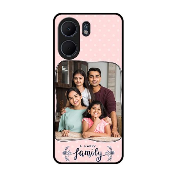 Oppo A5x 4G Custom Glass Phone Case - Family With Dots Design