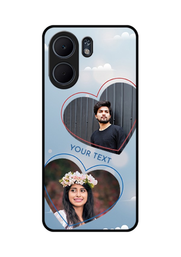 Oppo A5x 4G Custom Glass Phone Case - Blue Color Couple Design