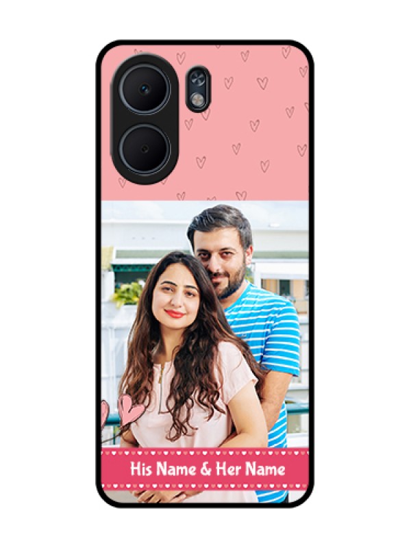 Custom Oppo A5x 4G Custom Glass Phone Case - Love Design Peach Color