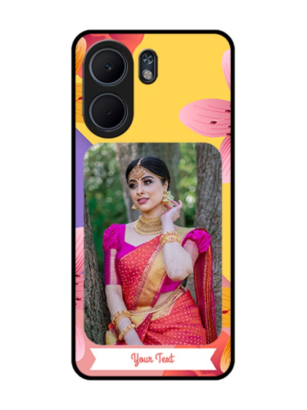 Custom Oppo A5x 4G Custom Glass Phone Case - 3 Image With Vintage Floral Design