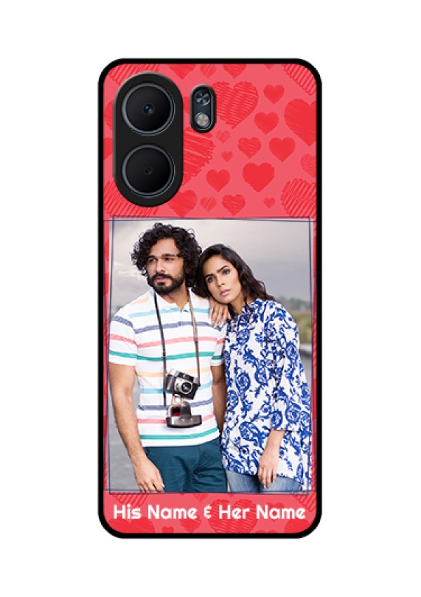 Oppo A5x 4G Custom Glass Phone Case - With Red Heart Symbols Design