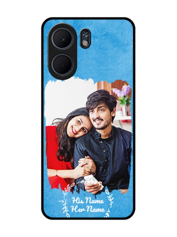 Custom Oppo A5x 4G Custom Glass Phone Case - Blue Color Vintage Design