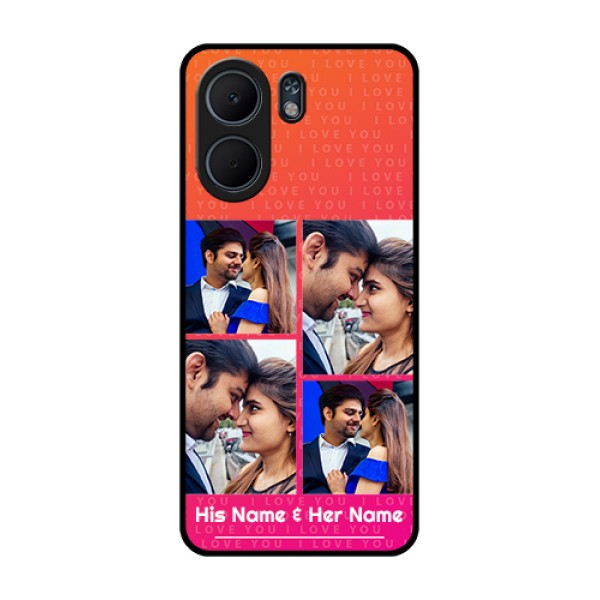 Oppo A5x 4G Custom Glass Phone Case - I Love You Pink Design