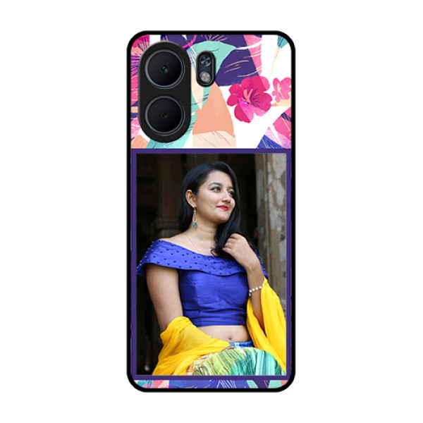 Oppo A5x 4G Custom Glass Phone Case - Abstract Floral Design