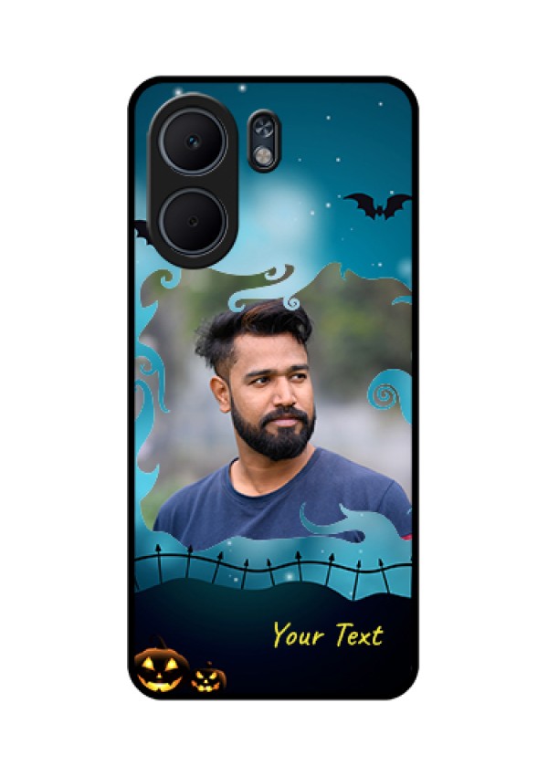 Oppo A5x 4G Custom Glass Phone Case - Halloween Frame Design