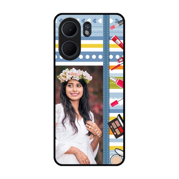 Oppo A5x 4G Custom Glass Phone Case - Makeup Icons Design