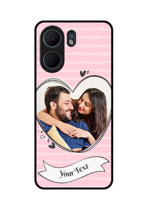 Oppo A5x 4G Custom Glass Phone Case - Vintage Heart Design