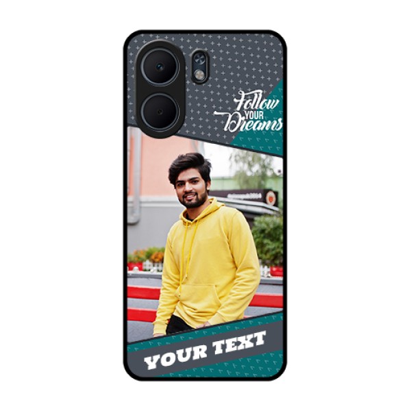 Oppo A5x 4G Custom Glass Phone Case - Background Pattern Design With Quote