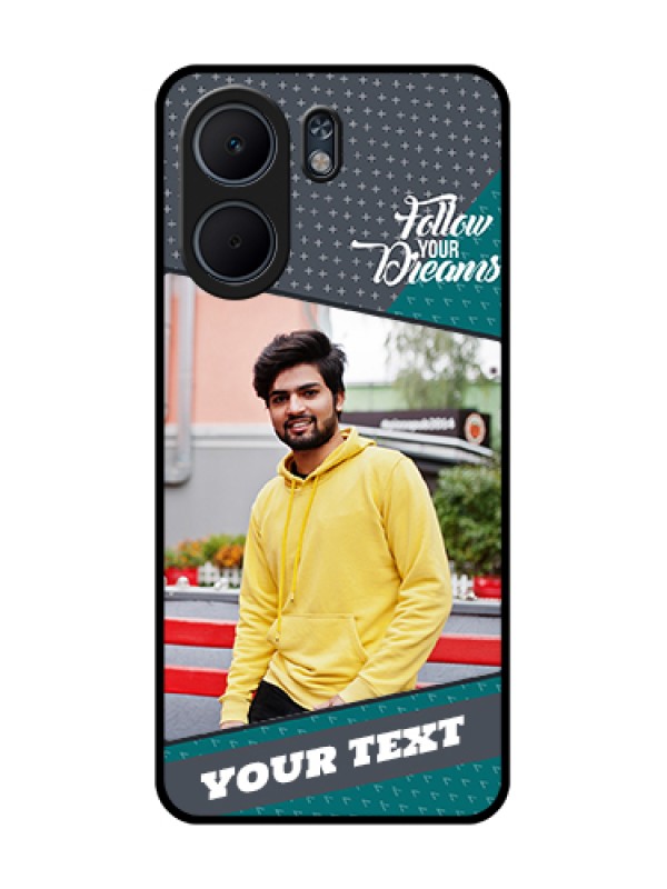 Custom Oppo A5x 4G Custom Glass Phone Case - Background Pattern Design With Quote