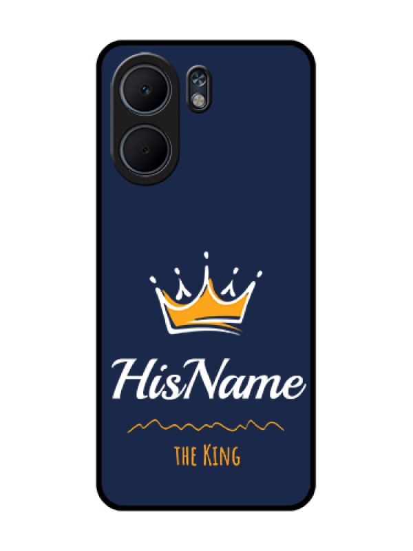 Custom Oppo A5x 4G Custom Glass Phone Case - King With Name Design