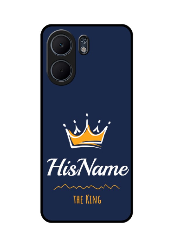 Oppo A5x 4G Custom Glass Phone Case - King With Name Design