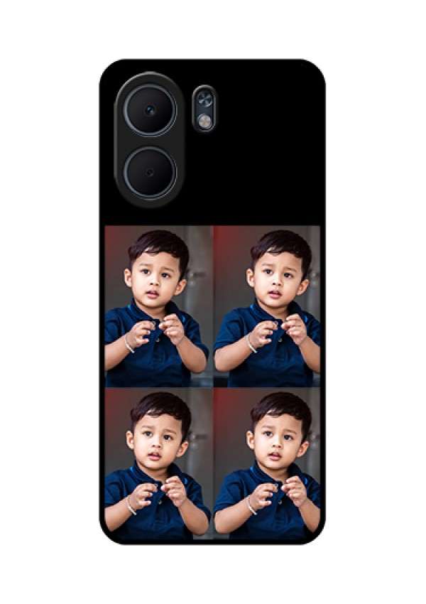 Oppo A5x 4G Custom Glass Phone Case - 4 Image Holder Design