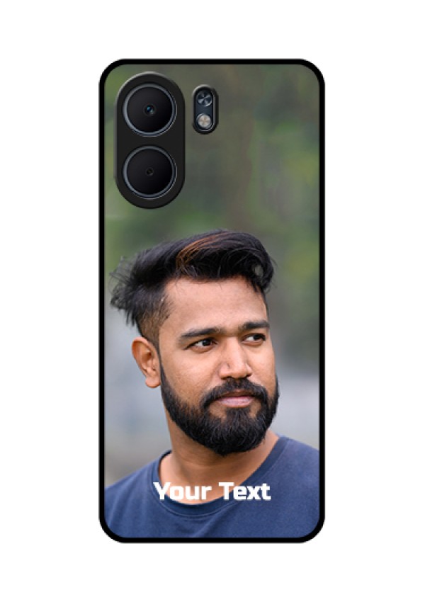 Oppo A5x 4G Custom Glass Phone Case - Photo With Text Design