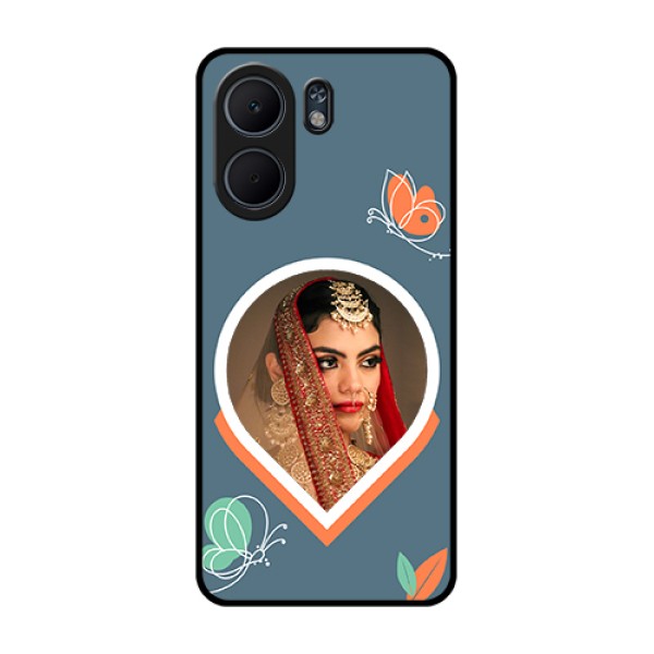 Oppo A5x 4G Custom Glass Phone Case - Droplet Butterflies Design