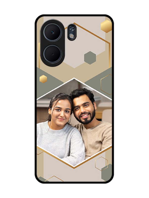 Custom Oppo A5x 4G Custom Glass Phone Case - Stylish Hexagon Pattern Design