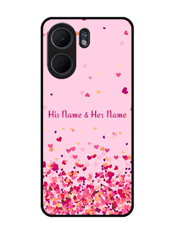 Custom Oppo A5x 4G Custom Glass Phone Case - Floating Hearts Design