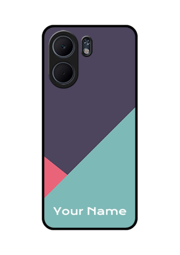 Oppo A5x 4G Custom Glass Phone Case - Tri Color Abstract Design