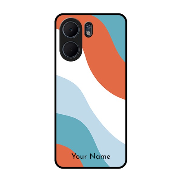 Oppo A5x 4G Custom Glass Phone Case - Coloured Waves Design