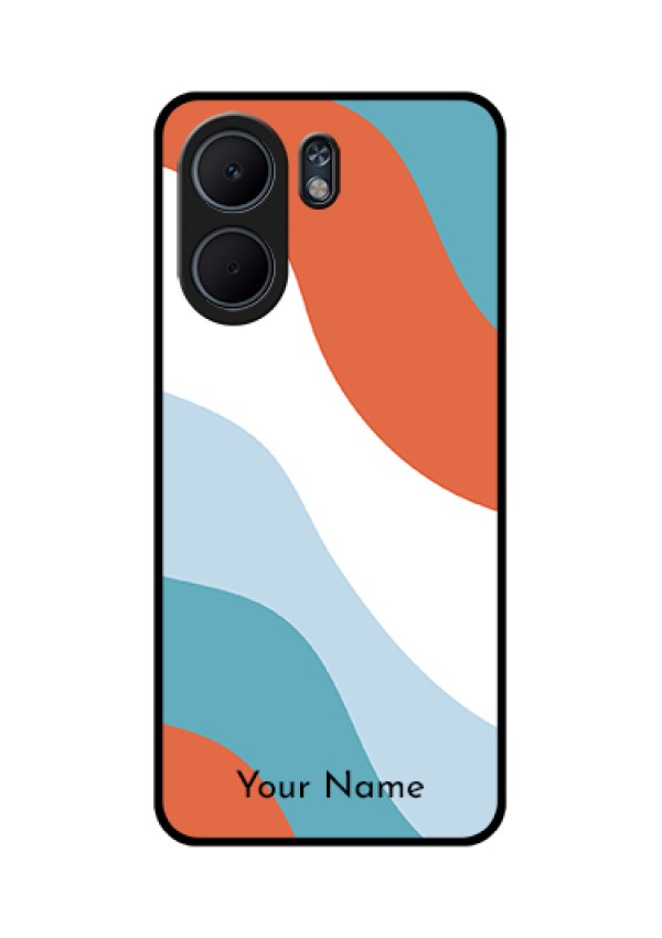 Oppo A5x 4G Custom Glass Phone Case - Coloured Waves Design
