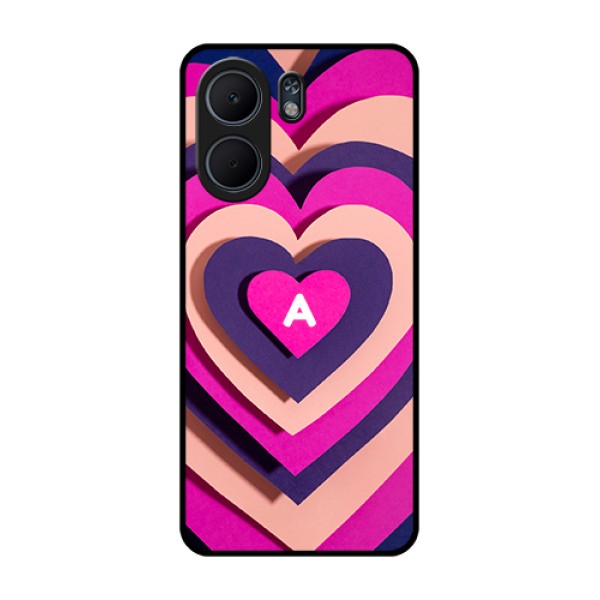 Oppo A5x 4G Custom Glass Phone Case - Cute Heart Pattern Design